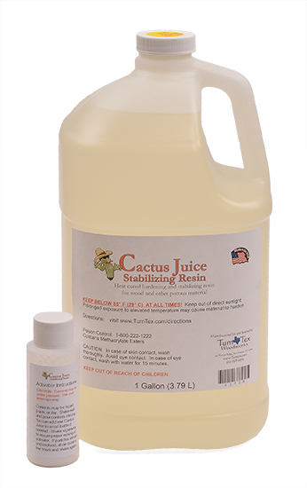1 Gallon (3.79 L) Cactus Juice Stabilizing Resin Solution for woodworking,  hardening and stabilizing wood and other materials